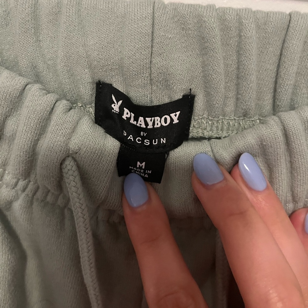 green playboy sweatpants from pacsun - Picture 3 of 3